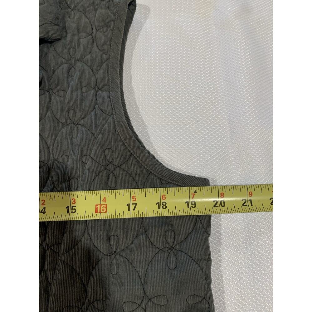 Habitat Micro Corduroy Quilted Vest Jacket Women's Size M Gray USA - Picture 3 of 8